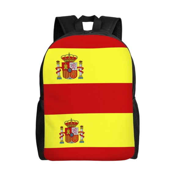 Travel Backpack For Women/Men Spanish Flag Carry On Backpack With Laptop Compartment Travel Backpack