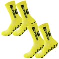 thumbnail image 1 of Calcetines de fútbol juveniles SpotYellow 2Pares Amarillo 6-12.5US TapeDesign Calcetines Tubo Medio Algodón, 1 of 3