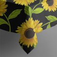 thumbnail image 5 of Black Green Leaf Sunflower Pattern Square Tablecloth,Waterproof Square Table Cover,Wipeable Spillproof Washable Table Cover for Home Kitchen Party Decor 52"x52"(132x132cm), 5 of 6