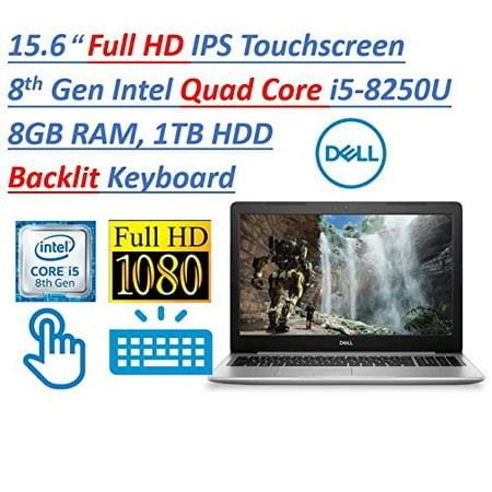 2018 Dell Inspiron 5000 Business Laptop PC, 15.6 Inch Full HD IPS Touchscreen, Intel Quad Core i5-8250U (Beat i7-7500U), 8GB DDR4 RAM, 1TB HDD, Backlit keyboard, HDMI, Windows 10,