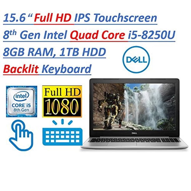 18 Dell Inspiron 5000 Business Laptop Pc 15 6 Inch Full Hd Ips Touchscreen Intel Quad Core I5 50u Beat I7 7500u 8gb Ddr4 Ram 1tb Hdd Backlit Keyboard Hdmi Windows 10 Silver Walmart Com