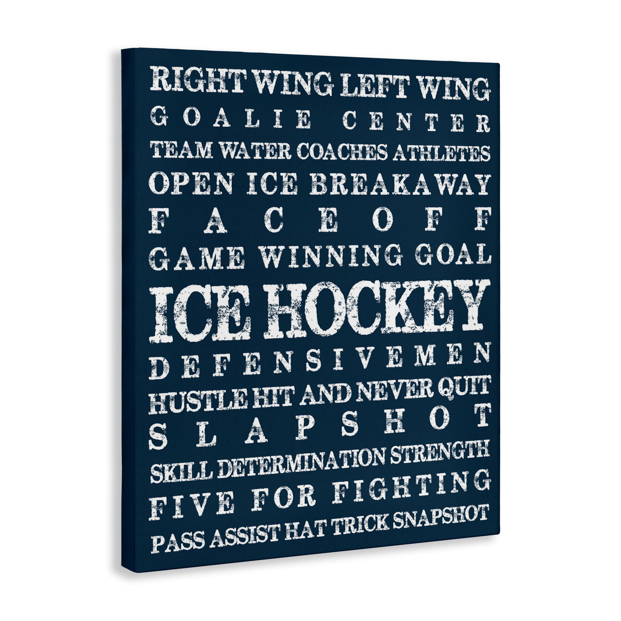 Stupell Industries Ice Hockey Expressions Canvas Wall Art, design by Melody Hogan