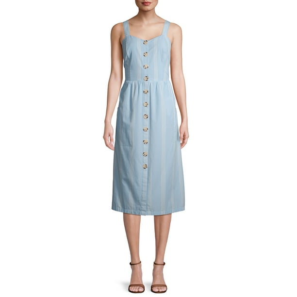 time and tru button front maxi