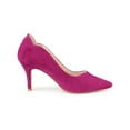 thumbnail image 3 of BLISSFUL STEP Women's Pointed Toe Pull on Stiletto Heels Pumps Hot Pink 8.5, 3 of 8