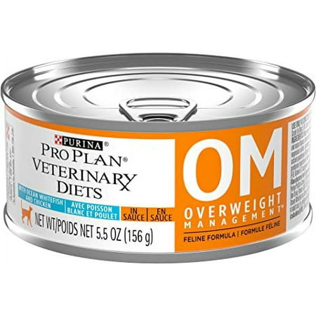Purina Pro Plan Veterinary Diets OM Overweight Management Feline Formula Wet Cat Food, 5.5 oz., Case of 24, 24 X 5.5 OZ