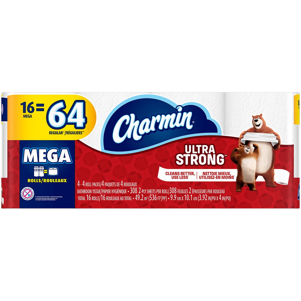Charmin Ultra Strong Toilet Paper, White, 16 Mega Rolls by Procter & Gamble