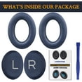 thumbnail image 4 of SOULWIT Lambskin Earpads Replacement for Bose QuietComfort 45 (QC45)/QuietComfort SE (QC SE)/New Quiet Comfort Wireless Over-Ear Headphones, Ear Pads Cushions with High Density Foam - Brilliant Blue, 4 of 4
