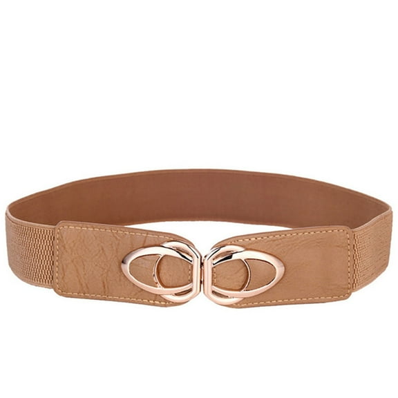 KDSJSXW Womens Western Belt Womens Belts Elastic Stretch Plus Fashion Dress Belts For Ladies Western Chain Belt (Khaki,One Size)