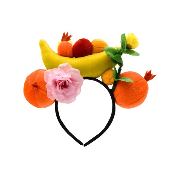 Nicky Bigs Novelties Bandeau Banane Luau en Tissu pour Femmes Décoré de Fruits Tropicaux Taille Unique Multicolore