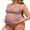 Pink, variant on Sociala Maternity Square Neck One Piece Swimwear for Womens Modest Cut Out Bathing Suits Pregnancy Swimsuit