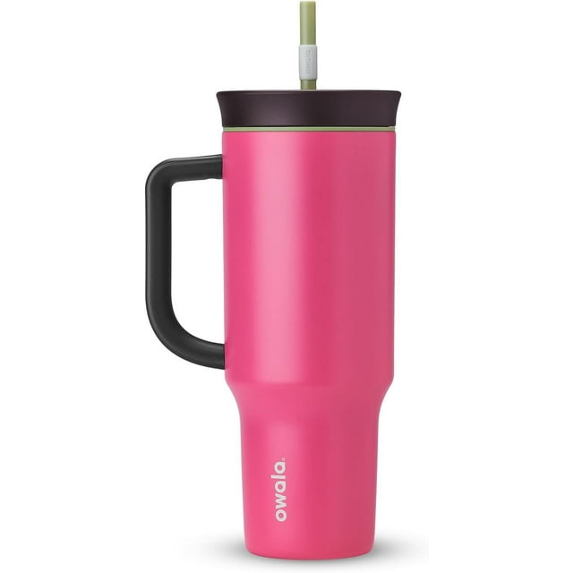 Vaso de Viaje Owala Rosa Triple Capa Aislada 40 oz con Tapa Antiderrames Owala NA
