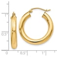 thumbnail image 3 of 14K Yellow Gold Earring Hoop Women'S 26 mm 24 Polished Lightweight Earrings, 3 of 3