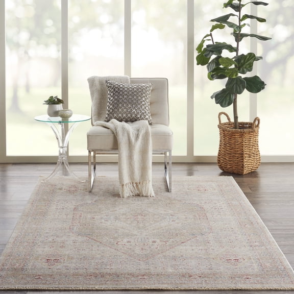 Nourison Enchanting Home Farmhouse & Country Beige/Grey 5'3" x 7'8" Area Rug, (5x8)