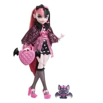 Monster High Draculaura Fashion Doll with Pink & Black Hair, Accessories & Pet Bat