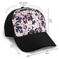 thumbnail image 2 of Naloa Lilies Flowers Adult adjustable Print Baseball Hat, Patchwork curved brim baseball capfor Men and Women, One Size, 2 of 5