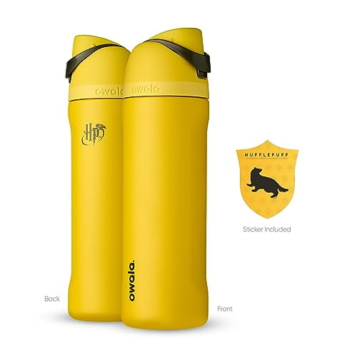 Owala Harry Potter FreeSip Insulated Stainless Steel Water Bottle with  Straw, BPA-Free Sports Water Bottle, Great for Travel, 24 Oz, Hufflepuff 