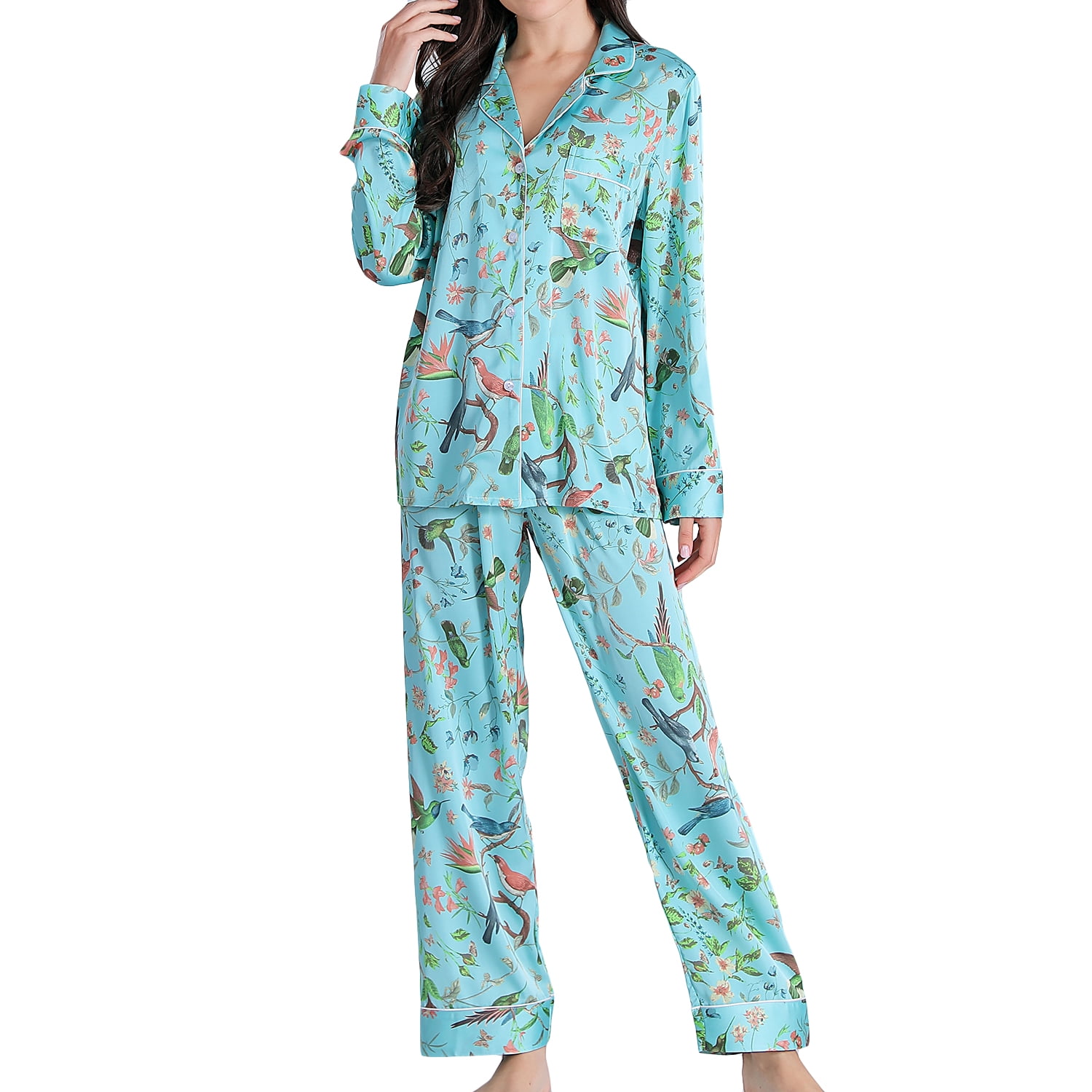 Homgro Women's 2-Piece Cartoon Pajamas Set - Sleeveless Top & Shorts, Cotton Blend, Drawstring Waist - Summer Lounge Set