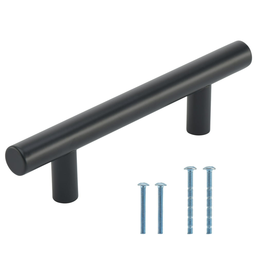 MJD Hardware 10 Pack Pulls Black Round Kitchen Drawer Handles