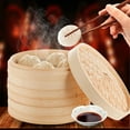 thumbnail image 5 of 2x Natural Bamboo Steamer Steaming for DIY Dumpling Steamed Buns, 5 of 8