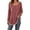 Brick Red, variant on Women's Extra Long Tunic Tops for Leggings Henley Sweater | Long Sleeve Design, Soft Sweater Fabric, Loose Fit Comfort, Easy Layering Style