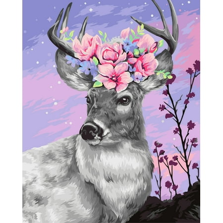 UPC: 4650206104871 | Painting by Numbers kit Crafting Spark Flower Crown H111 19.69 x 15.75 in