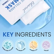 Ebanel 10-Pack Collagen Face Mask, Instant Brightening Hydrating Face Sheet Mask