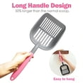 thumbnail image 6 of Sturdy Stainless Steel Cat Litter Scoop with Reinforced Comfort Handle, Heavy Duty Scoop with Double Mesh Design, Pink, 6 of 9
