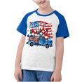 thumbnail image 3 of CFLVAEK T-Shirts Patriotiques pour Enfants 4 Juillet T-Shirts Graphiques Amusants Journée de l'Indépendance Manches Courtes Raglan T-Shirts Décontractés Col Rond Vacances T-Shirt 9 Ans, 3 of 8