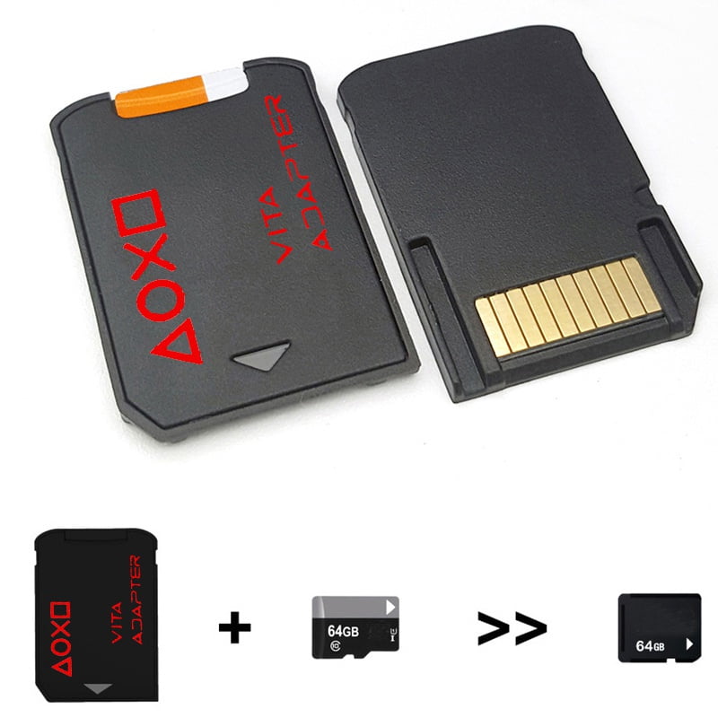 SODIAL Versione 6.0 SD2VITA per PS Vita Memory TF Card per Psvita Game Card PSV 1000/2000 Adapter 3.65 Sistema SD Micro-SD Card R15