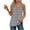 Black, variant on AherBiu Summer Tank Tops for Women V Neck Striped Side Slit Casual Loose Sleeveless Top Tees Shirts