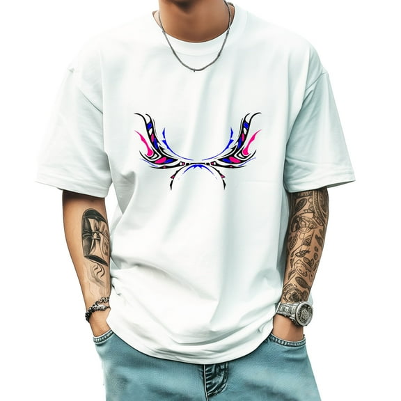 Graphic Tees for Men Summer New Print Casual Tee Fashion Trend Sports Shirt Select