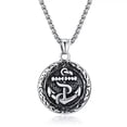 thumbnail image 3 of HOOUN Men Silver Nautical Surfing Anchor Pendant Necklace Protection Jewelry Chain 24", 3 of 4