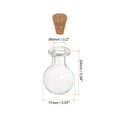 thumbnail image 2 of Unique Bargains Mini Bouteilles en Verre avec Bouchon en Liège Forme de Boule, 20 Pcs, 2 of 6