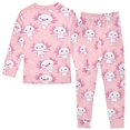thumbnail image 2 of White Axolotl Pattern Cotton Pajamas 2 Piece Set Sleepwear Soft and Comfortable Homewear Nightwear, 2 of 7