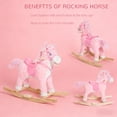 thumbnail image 3 of GVCXZBSS Toddler Plush Rocking Horse Toy, Kids Ride Pink 29”, 3 of 7