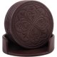 thumbnail image 2 of Posavasos para bebidas, posavasos de cuero para bebidas, juego de 1 con posavasos para mesa de madera, mesa de café, posavasos absorbentes para bebidas, posavasos fáciles de limpiar, regalos de i, 2 of 5