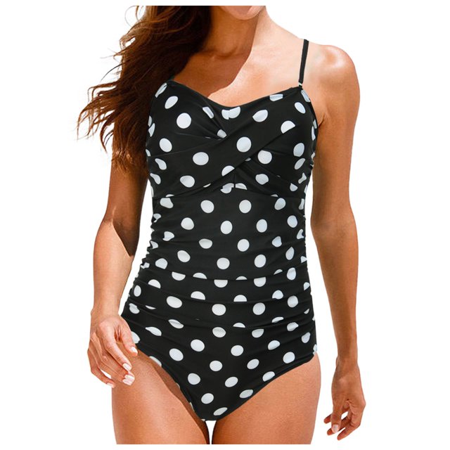 MKLEKYY Trajes De Baño mujer Natacion Women'S Bandeau Swimsuits Front Swimwear Strapless Ruched Bathing Suits 174