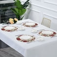 thumbnail image 7 of Round Placemat Heat Resistant & Wrinkle-Free Dining Table Decor Placemat For Home & Weddings Red Embroidery, 7 of 7