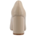 thumbnail image 4 of Journee Women's Simonne SuperNatural Shades Block Heel Pointed Toe Pumps, 4 of 10