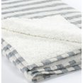 thumbnail image 3 of 50 Inch Extra Soft Linen Throw Blanket, Woven Striped Design, White, Blue, 3 of 5