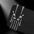 thumbnail image 5 of Halloween Skull Dangle Earrings - Jointed Skeleton Long Drop Earrings Stud Jewelry for Women Men, 5 of 8