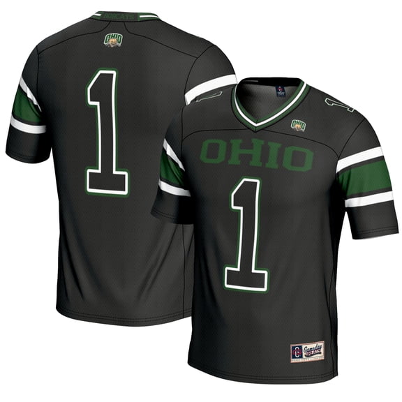 Youth GameDay Greats #1 Black Ohio Bobcats Endzone Football Jersey