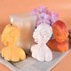 thumbnail image 4 of Xiao Hua 2 moldes de silicona para velas 3D, con forma de niña con ojos cerrados y niña con los ojos vendados, herramienta para hacer jabón de yeso y velas., 4 of 5