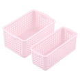 thumbnail image 2 of Cestas de Almacenamiento Zulema 2pcs 1/12 Rosa Mini Canasta de Casa de Muñecas, 2 of 8