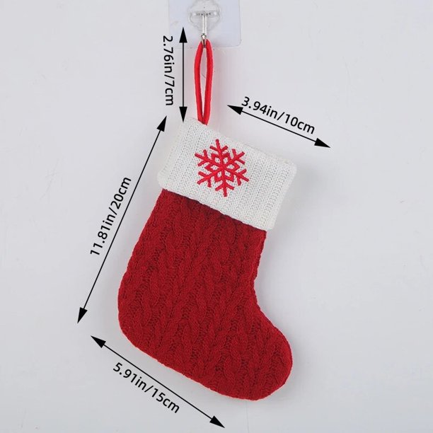 Calcetines navideños de punto con letras, decoración navideña, adorno colgante para árbol de Navidad, suministros para bolsas de regalo, 2023