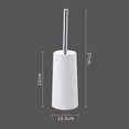 thumbnail image 4 of Escobilla y soporte para inodoro, juego de 2 escobillas para inodoro con mango largo de acero inoxidable 304, escobilla para inodoro para baño, ergonómica, elegante, duradera (blanco) JAMW Sencillez, 4 of 5