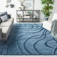 thumbnail image 2 of SAFAVIEH Florida Tamzen Abstract Shag Area Rug, Light Blue/Blue, 11' x 15', 2 of 8