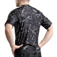 thumbnail image 2 of Aqua Design Rash Guard Men: UPF 50+ Short Sleeve Rashguard Swim Shirts for Men: Black Water size Medium, 2 of 6