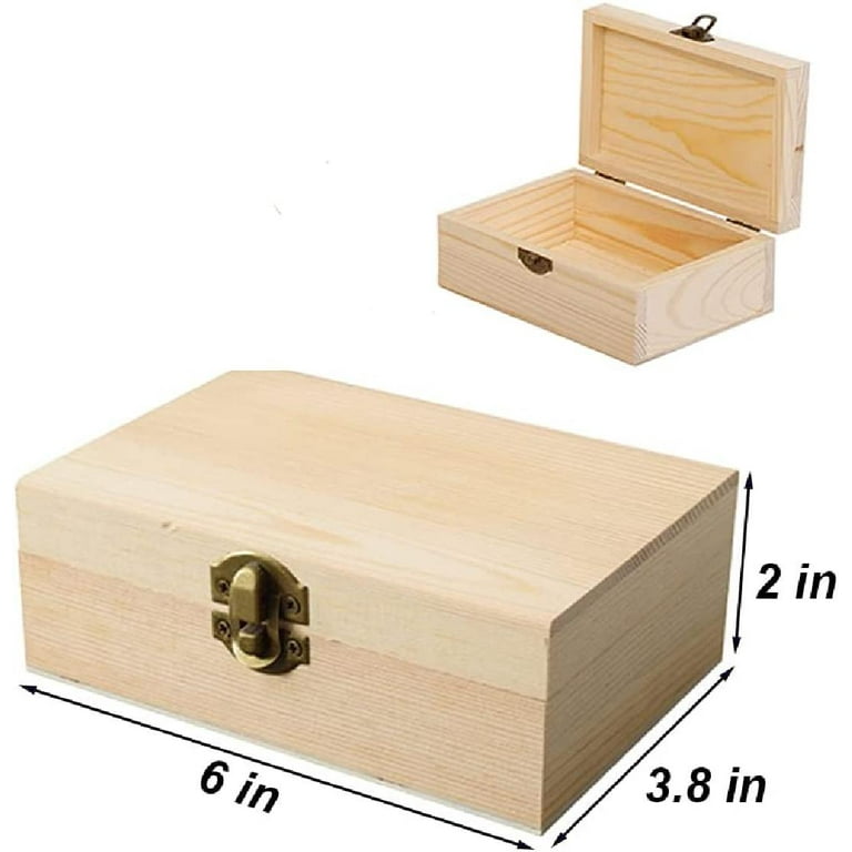 Unfinished Wood Box with Hinges & Tray-10 x 6 x 3 3/4-handmade gifts-memory  boxes-engravable wood box-personalized boxes-small jewelry box