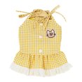 thumbnail image 1 of LYMAYTER Lace Hem Checkered Pattern Button Decor Spring Summer Pet Cartoon Embroidered Lace-up Design Puppy Sling Skirt Cute Pet, 1 of 7